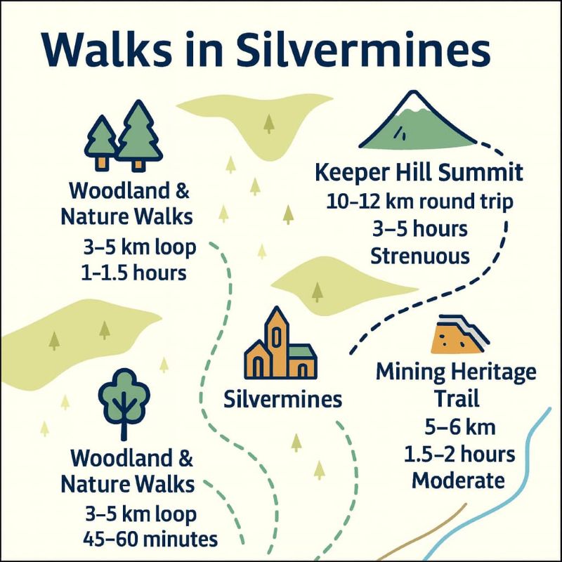 Walking map of Silvermines